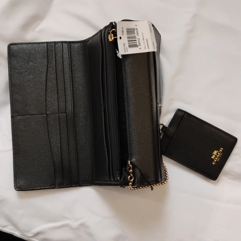 Coach Pebbled Leather Trifold Wallet / new - Picture 8 of 8